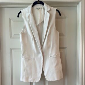 Calvin Klein White Sleeveless Blazer Vest